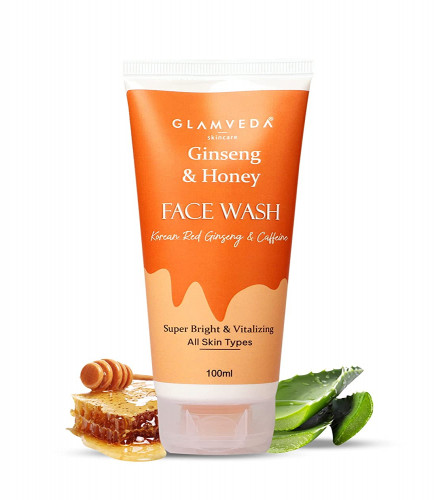 Glamveda Korean Ginseng & Honey Vitalizing Face Wash | For Dry & Dull skin | 100 ml (pack 3) free shipping