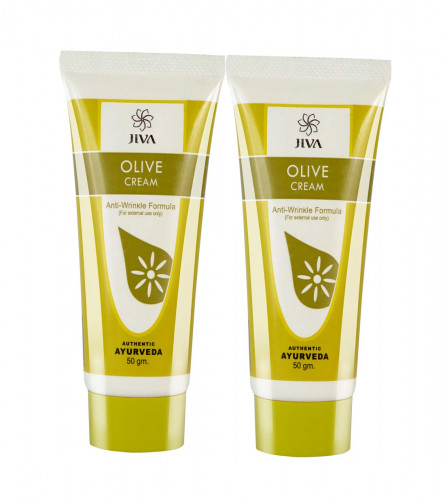 Jiva Ayurveda Olive Anti Wrinkle, Anti Acne, Anti AgingCream (50 Gm) Pack Of 2
