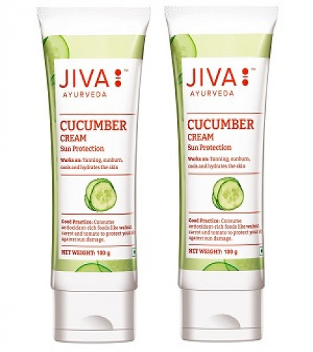 Jiva Cucumber CreamFor Sun Protection 100gm (Pack Of 2) Free Shipping Russia