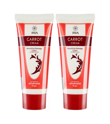 Jiva Carrot Face Skin Nourishing Massage Cream 50 Gm (Pack Of 2) Free Shipping Netherland