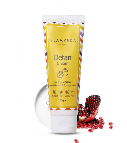 Glamveda Detan Cream Cleanser | Massage Cream | Tanning Pigmentation & Dark Spots | Paraben & SLS Free, 100 gm (pack 2) free shipping