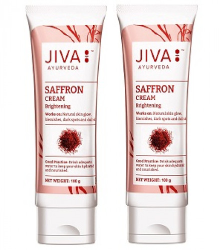 Jiva Saffron Cream Brightening Soothing Moisturising Cream 100 Gm