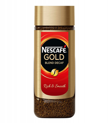 Nescafe Gold Blend Imported Decaf Coffee Powder, Glass Jar, Arabica and Robusta beans,100 g