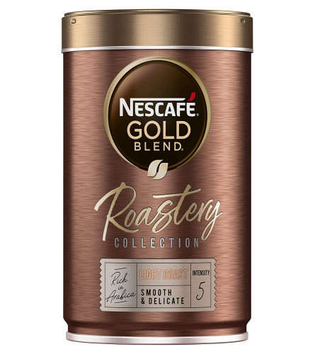 Nescafe Gold Blend Roastery Collection Light Roast Smooth & Delicate Coffee, Brown & Gloden, Caramelised Honey, 100 g