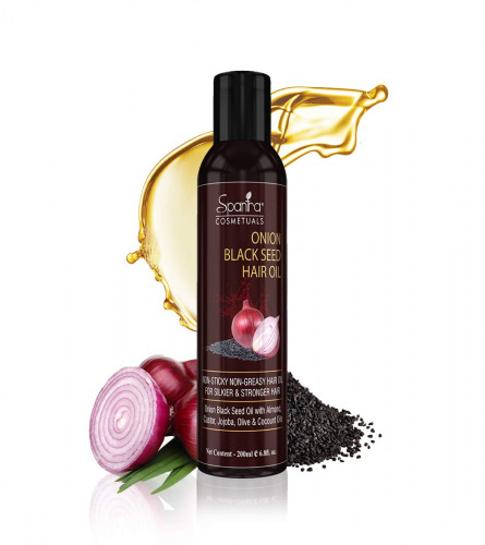 Spantra Red Onion Hair Oil for Hair Growth & Hair Fall Control Enriched With Red Onion Oil Black Seed Oil No Mineral Oil Silicones & Synthetic Fragrance - 200 ml (free shipping)