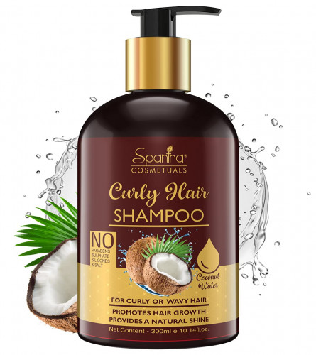 Spantra Curly Hair Shampoo For Dry/Wavy Hair | Promotes Growth & Adds Natural Shine | 300 ml (free shipping)