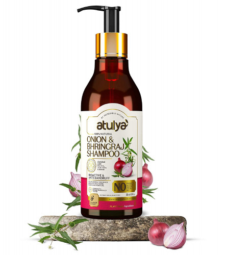 Atulya Onion & Bhringraj Hair Shampoo | Anti-Dandruff Shampoo | 300 ml (free shipping)
