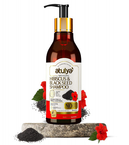 Atulya Hibiscus & Black Seed Hair Shampoo | Shampoo for Frizzy & Manageable Hair | Shampoo for Soft Hair | 300 ml (free shipping)