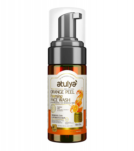 Atulya Orange Peel Foaming Face Wash, 100 ml (pack of 2) free shipping