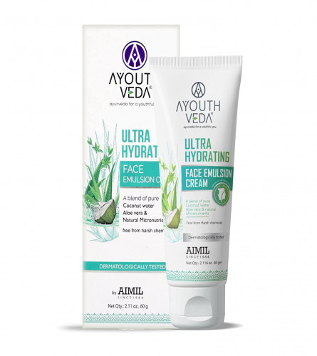 Ayouthveda Ultra Hydrating Face Emulsion Cream 60 Gm