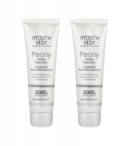 Ayouthveda Pearly White Face Wash for Glowing & Radiant Skin | 100 ml (pack of 2) free shipping