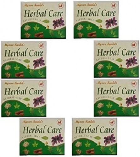 MYSORE SANDAL Herbal Care Natural Soap (100 gm, Count: 8)