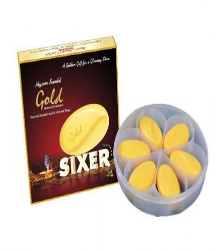 Mysore Sandal Gold Sixer, 125 GM - Pack of 6