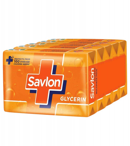 Savlon Moisturizing Glycerin Soap Bar With Germ Protection, Pack Of 5-125 GM Each