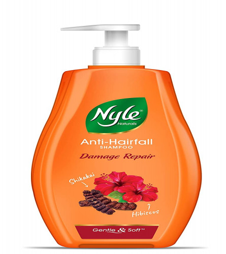 Nyle Naturals Damage Repair Anti Hairfall Shampoo, With Shikakai And Hibiscus 800 ml (Fs)