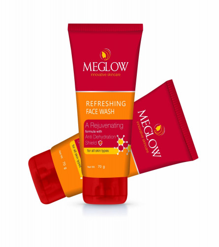 Meglow Refreshing & Rejuvenating Face Wash 70 gm (Pack of 4) Fs