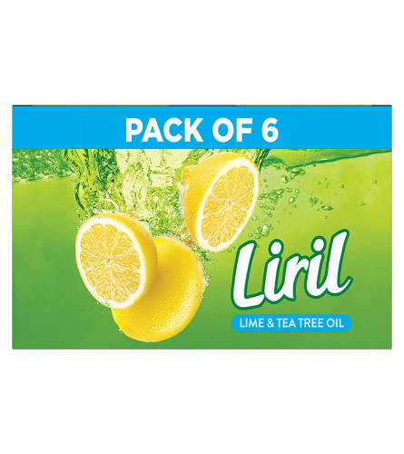 Liril Lime & Tea Tree Oil Soap 125 g (Pack of 6)