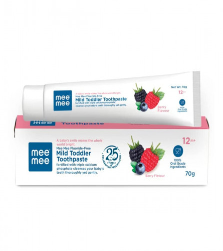 Mee Mee Fluoride-Free Baby Toothpaste Berry 70 gm (Pack of 2) Fs