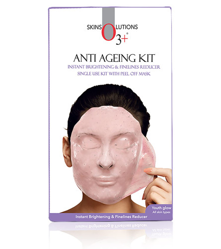O3+ Anti Ageing Facial kit Brightening & Finelines Reducer With Peel off Mask 45gm (Fs)
