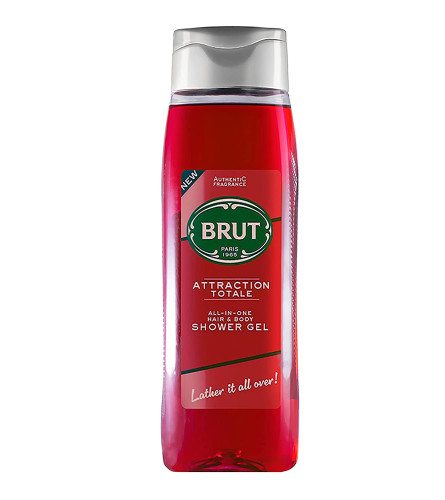 Brut Attraction ALL-IN-ONE Shower gel for Hair & Body for Men 500 ml (Fs)
