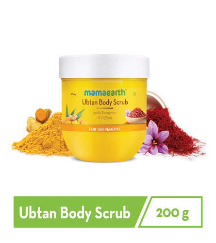 Mamaearth Ubtan Body Scrub with Turmeric and Saffron for Tan Removal - 200 g