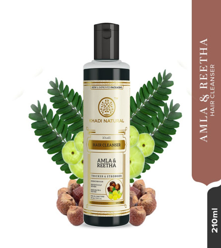 Khadi Natural Amla & Reetha Hair Shampoo Anti-Hair Fall Shampoo 210 ML X 2 PACK, Free shipping world