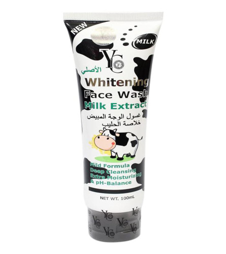 YC Whitening Face Wash for Oily Skin Enriched with Milk Moisturizes Skin, 100 ml (pack of 2) free ship