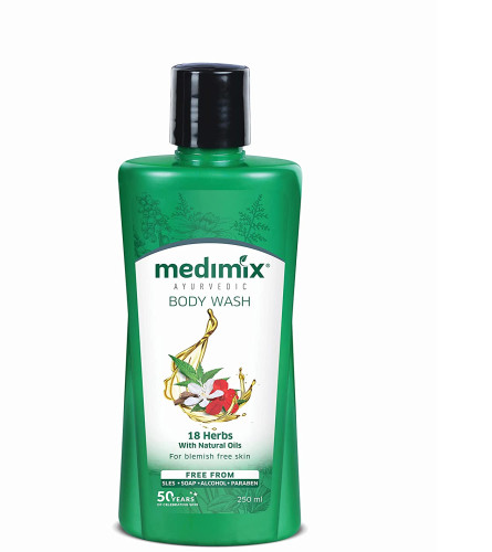 Medimix Ayurvedic Body wash 18 Herbs and Natural Oils Shower Gel, 250 ml (Fs)