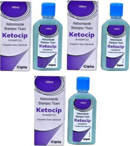 KETOCIP SHAMPOO 1 % PACK OF THREE (100 ML x 3) free ship