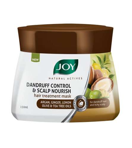 Joy Natural Actives Argan Hair Mask, Dandruff Control and Scalp Nourish Hair Treatment Mask 150 ml (pack of 2) free ship