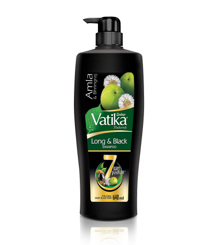 Dabur Vatika Long & Black Shampoo - 640 ml | free shipping