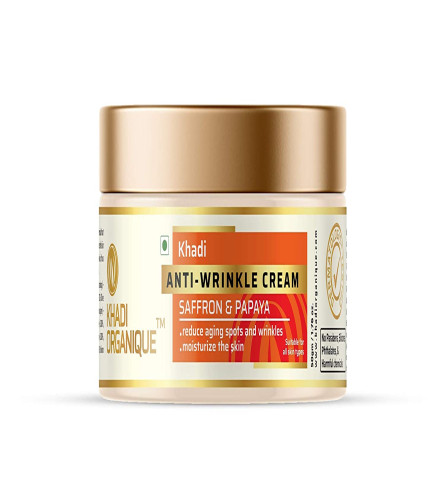 Khadi Organique Saffron & Papaya Anti Wrinkle Cream With Skin Tightening Effect, 50 GM | pack 2