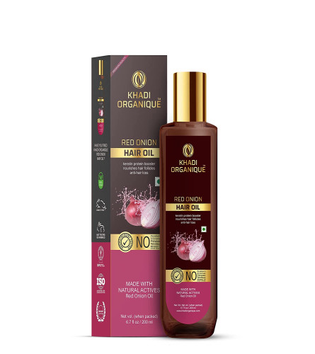Khadi Organique Red Onion Hair Oil For Hair Growth - 200 Ml | free ship
