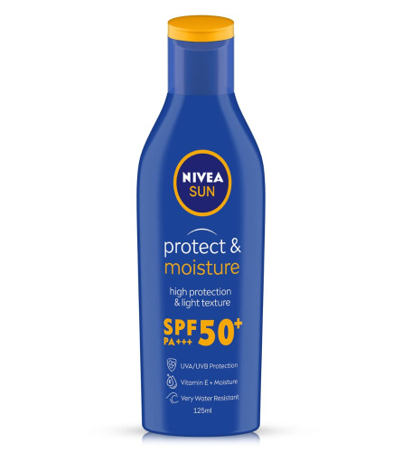 Nivea Sun Lotion, SPF 50, With UVA & UVB Protection, Water Resistant Sunscreen For Men & Women, 125 ml | free shipping