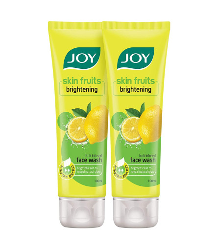 Joy Skin Fruits Lemon Brightening Face Wash, 100 ml (Pack of 2) free shipping