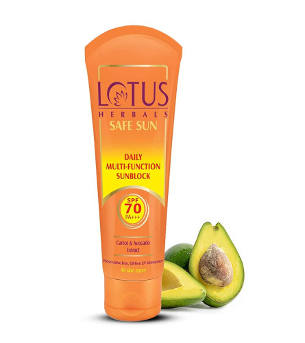 Lotus Herbals Sunscreen SPF 70 PA+++ - 60 gm Cream (Fs)