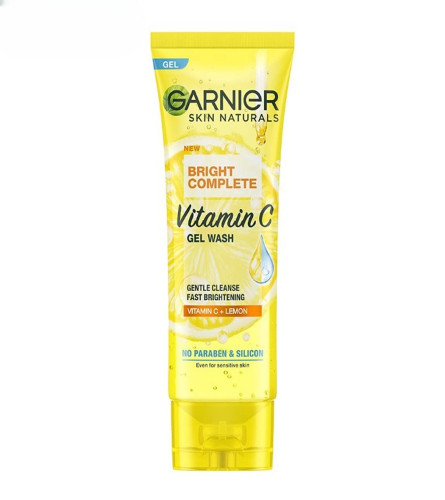 Garnier Facewash Gel, Gentle Cleanser, Fast Brightening 100 g  (Pack of 2) Fs