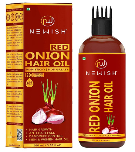 Newish® Onion hair oil for Hair Growth & Hair fall Control (100 ml x 2 pack)  free shipping