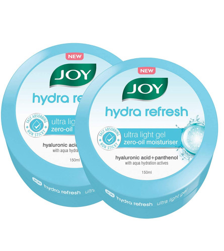Joy Hydra Refresh Ultra Light Gel, Oil Free Face Moisturizer 150 ml (Pack of 2) Fs