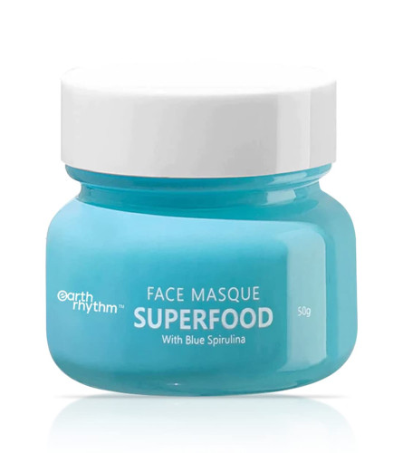 Earth Rhythm Superfood Face Masque With Blue Spirulina For Firms Tones Skin, 50 gm  | free shipping