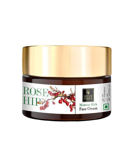 Good Vibes Rosehip Moisture-Rich Face Cream, 100 g (Fs)