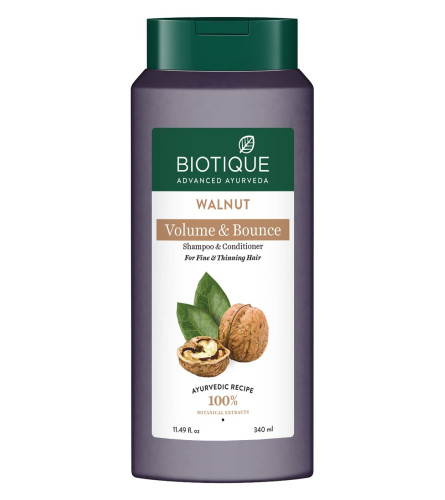 Biotique Bio Walnut Bark Volumizing Shampoo for Fine & Thinning Hair, 340 ml | free shipping