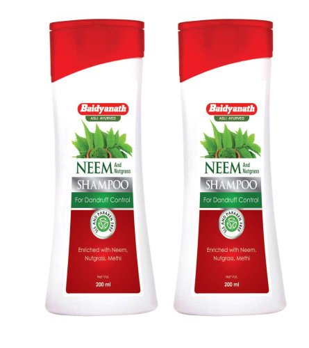 Baidyanath Neem and Nutgrass Shampoo 200 ml (Pack of 2) Fs