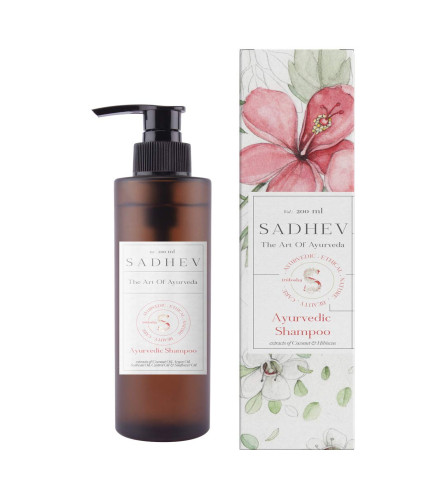 Sadhev - Ayurvedic Shampoo - Coconut & Hibiscus, 200 Ml | free shipping