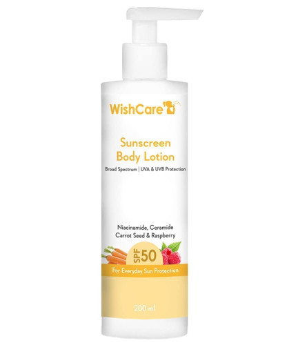 WishCare SPF50 Sunscreen Body Lotion With Carrot Seed & Raspberry