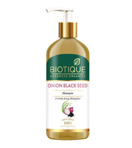 Biotique Onion Black Seed Shampoo For Fresh, Strong and Shining Hair, 300 ml | free shipping