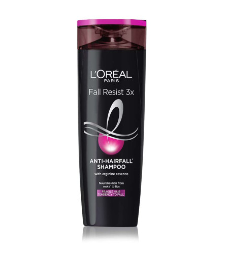 L'Oreal Paris Anti-Hair Fall Shampoo, Reinforcing & Nourishing for Hair Growth, For Thinning & Hair Loss, With Arginine Essence and Salicylic Acid, Fall Resist 3X, 340ml
