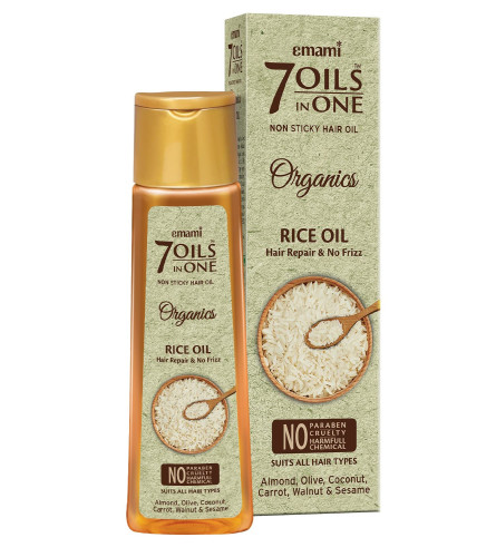 Emami 7 Oils In One Organics Rice Oil Hair Repair 200 ml (Pack of 2) Fs