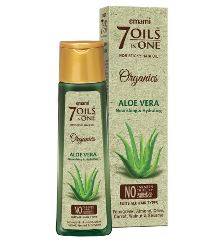 Emami 7 Oils In One Organics Aloe Vera Hair Oil 200 ml (Pack of 2) Fs