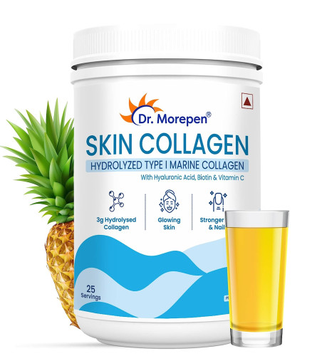 DR. MOREPEN Marine Collagen Skin Protein Powder With Hyaluronic Acid, 200 gm | free shipping